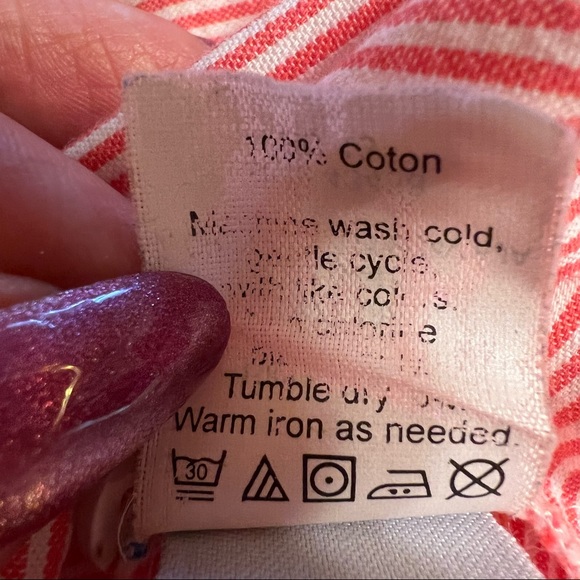 J. Crew Women’s Red/White Striped Boyfriend Popover Cotton Shirt. Sz 00 - Picture 7 of 9